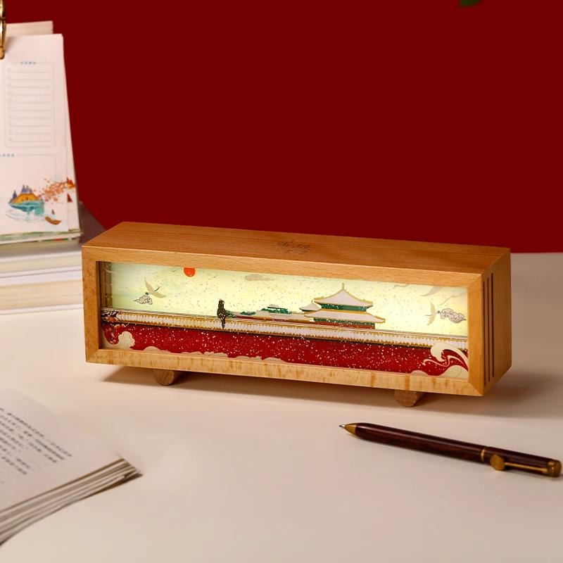 【中国直邮】 万比邻精选 故宫小夜灯木质 拍拍灯摆件博物馆文创氛围灯乔迁生日礼物