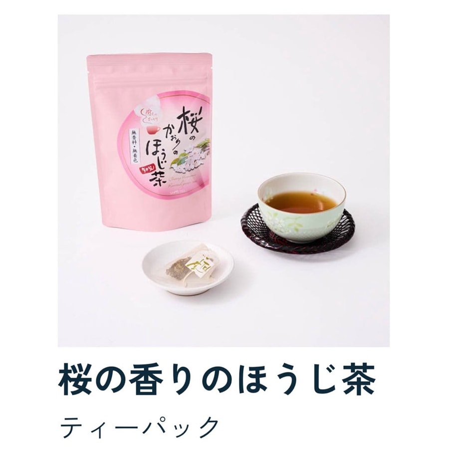 【日本直邮】日本 SANYO 山阳商事 樱花香味 烘焙绿茶 茶包 10包