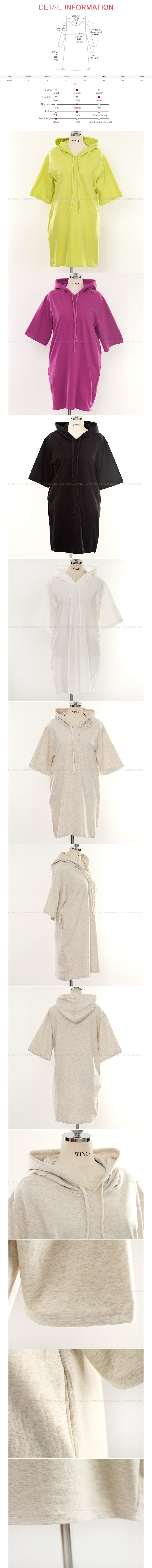 Hoodie Dress #White One Size(S-M)