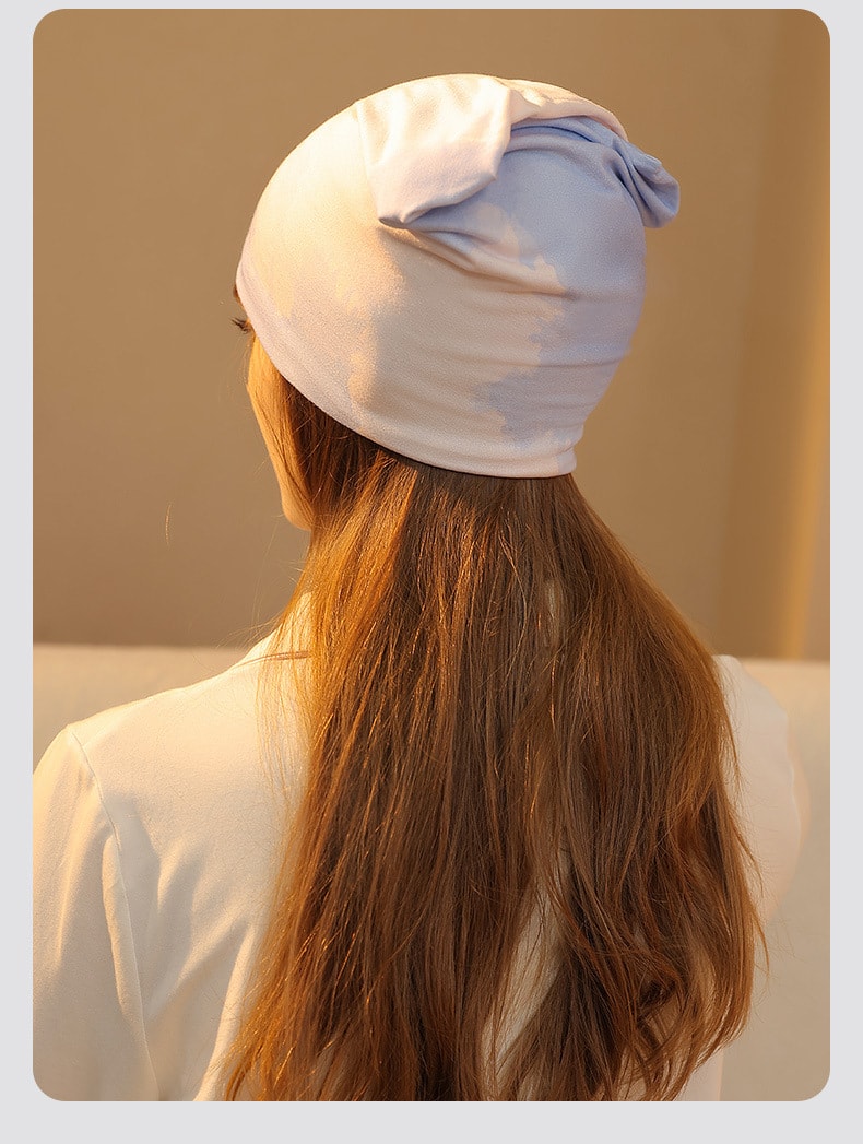 【中国直邮】GoloveJoy 孕妇月子帽 双层保暖抗菌抑臭遮光堆堆帽 粉色+蓝色