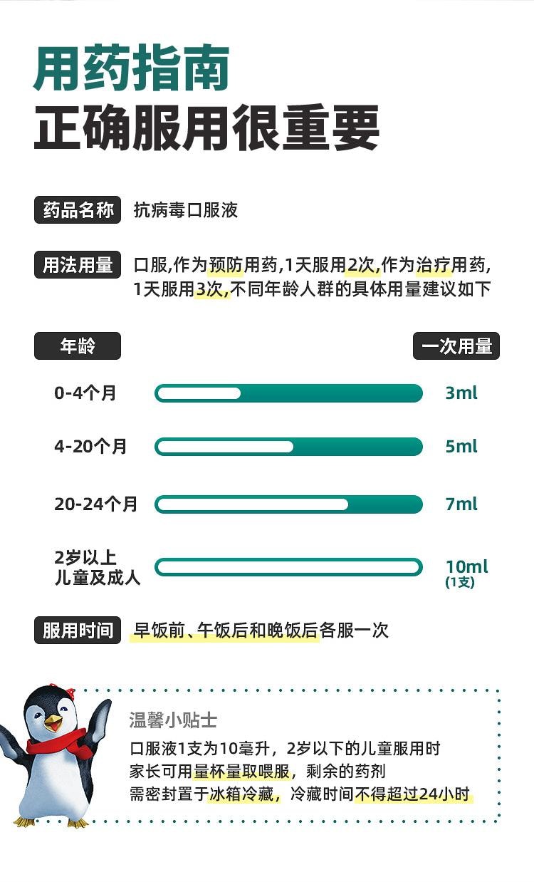香雪制药 抗病毒口服液 清热祛湿凉血解毒 风热感冒流感 12支装