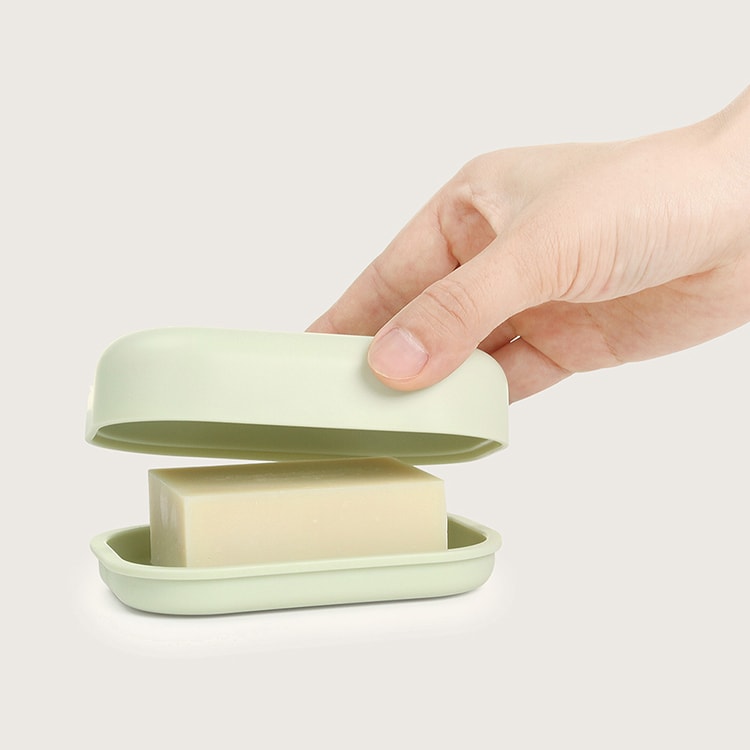 2021LIFE pp皂沥水香皂盒正反两用肥皂盒-浅绿色