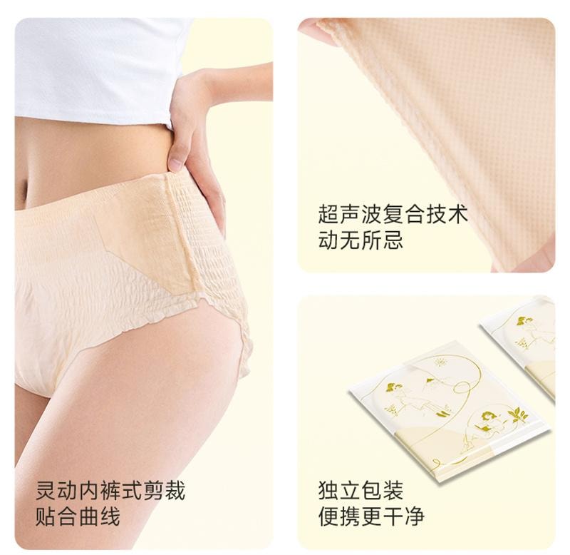 【中国直邮】 德佑 安睡拉拉裤女经期用防漏姨妈裤安全大码 日用卫生裤M-L码2片*2包