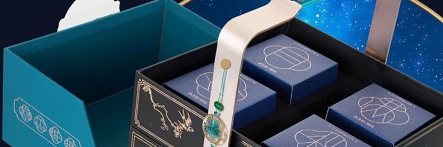 廣州酒家 玲瓏臻品流心月餅糕點禮盒 12枚 780g【榛果巧克力流心*4+黑松露流心*4+芝士流心奶黃*4】【短保效期特別促銷 介意慎拍】