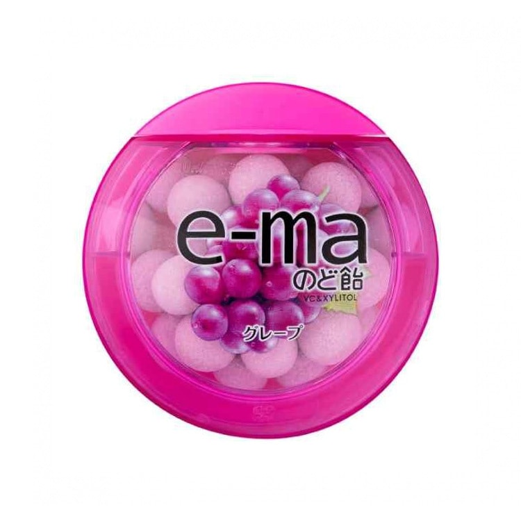 【日本直郵】UHA悠哈 E-MA味覺糖VC潤喉糖 葡萄口味 33g