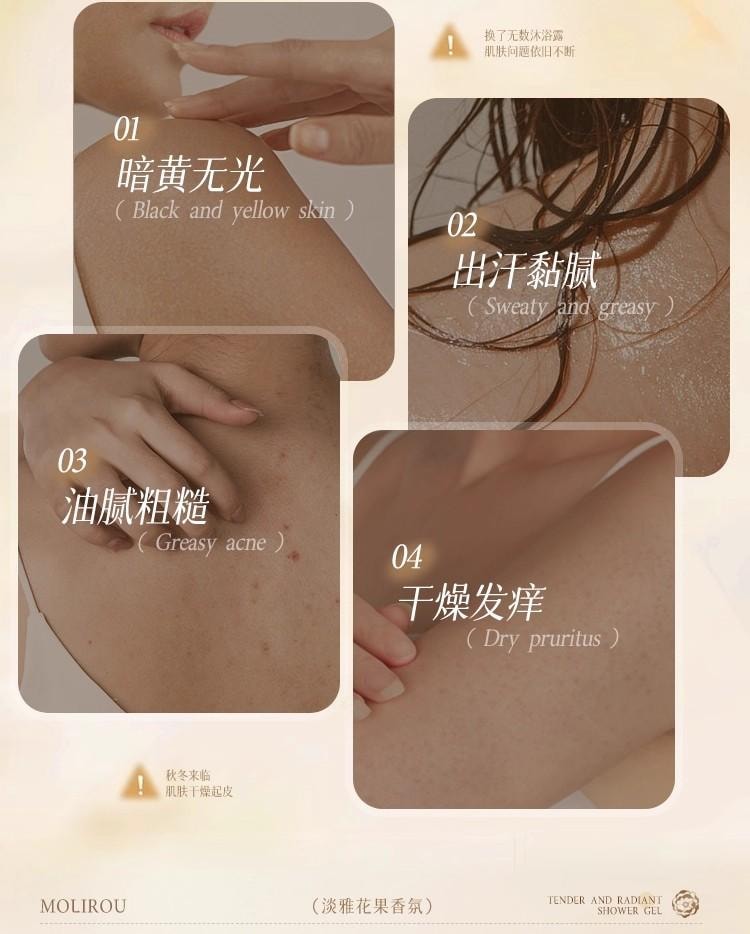 【中國直郵】 魔立柔 沐浴露 持久留香 男女通用 全身滋潤 清爽肌膚 洗浴香氛 沐浴用品 668ml 1瓶