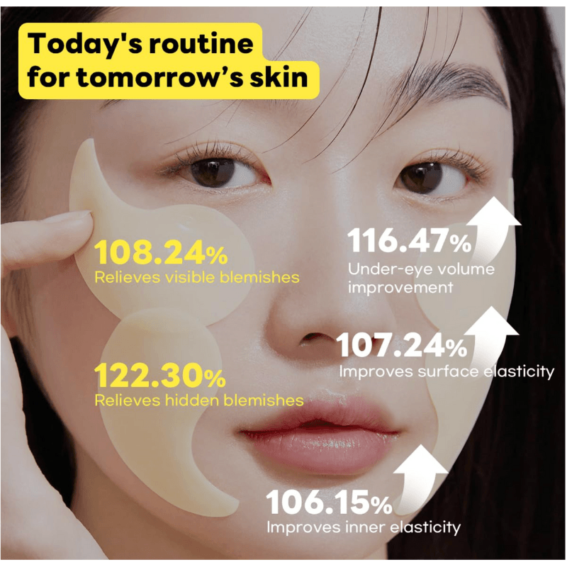 韩国 MEDIHEAL美迪惠尔 可莱丝 Vita 胶原蛋白眼部安瓿贴片水凝胶眼垫含 7 种维生素和 5 种微胶原蛋白