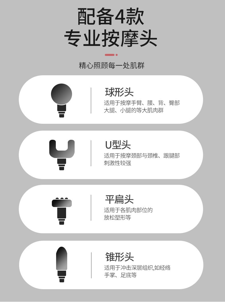 【中国直邮】MINI筋膜枪无刷小型按摩枪肌肉放松器 黑色款