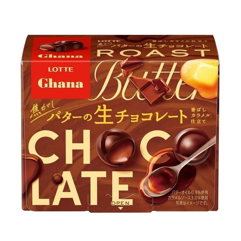 【日本直邮】DHL直邮3-5天到 日本乐天LOTTE 黄油焦糖牛奶夹心生巧克力 64g
