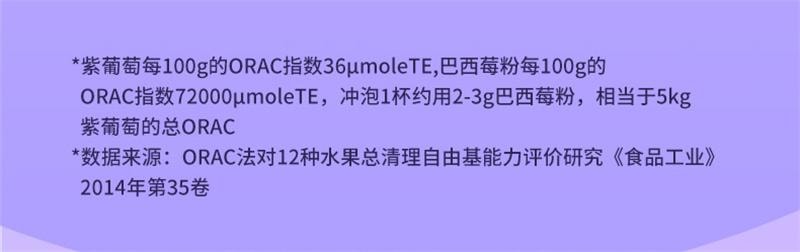 【中國直郵】 兵王的炊事班 巴西莓粉花青素小包裝果蔬減低脂纖維沖泡女代餐飲品 10條/包