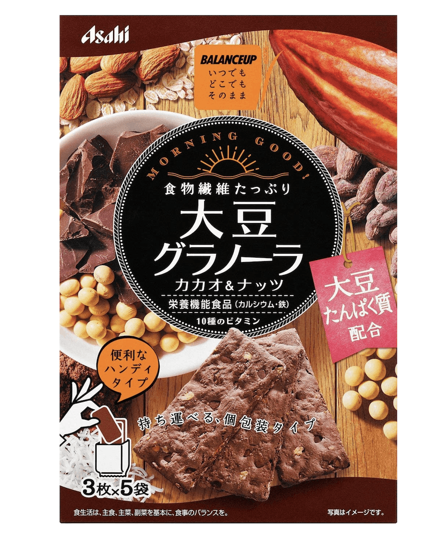 日本直邮 日本朝日asahi 健康食品系列可可坚果谷物健康饼干15枚装 亚米