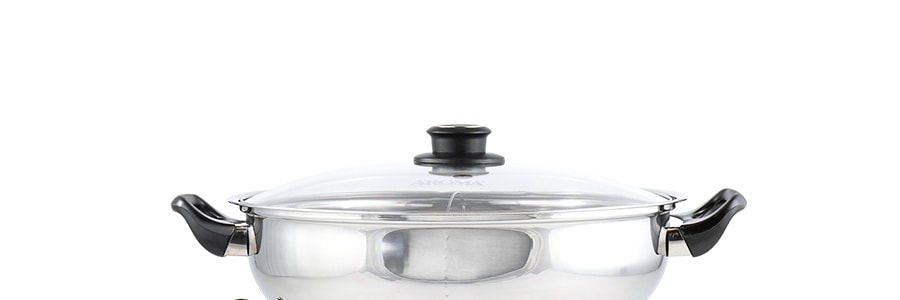 Aroma Housewares ASP-610 Dual-Sided Shabu Hot Pot 5Qt Stainless