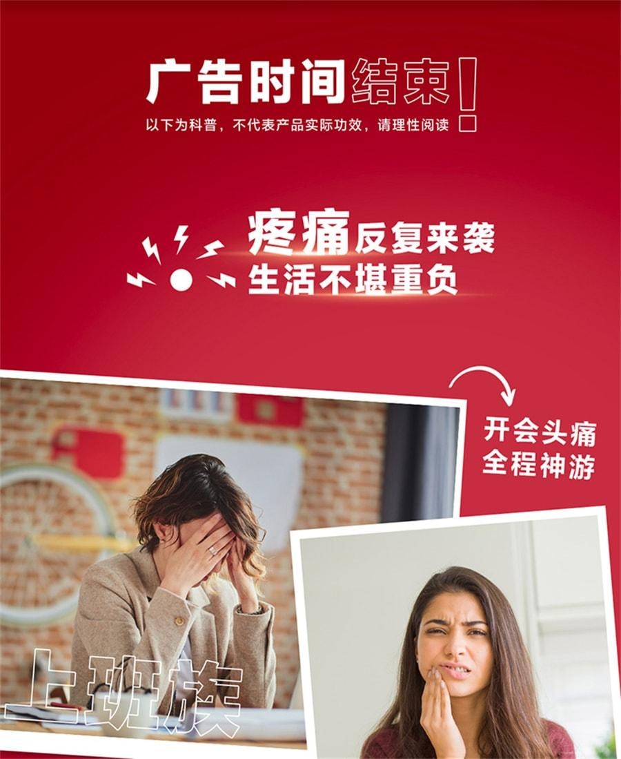 【中國直郵】 芬必得 布洛芬緩釋膠囊解熱鎮痛感冒流感偏頭痛牙關節痛 0.3g*24粒