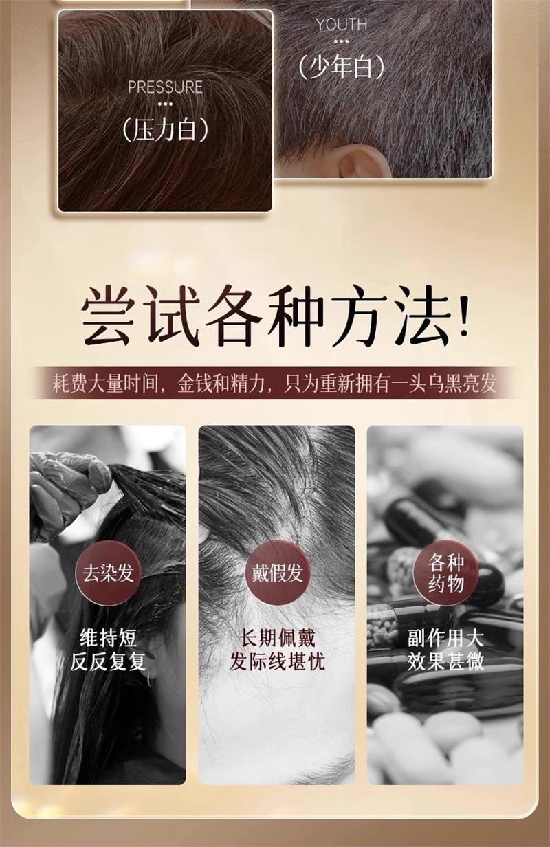 【中国直邮】 北京同仁堂 黑灵芝何首乌植萃洗发水洗发露 黑发根神器500ml