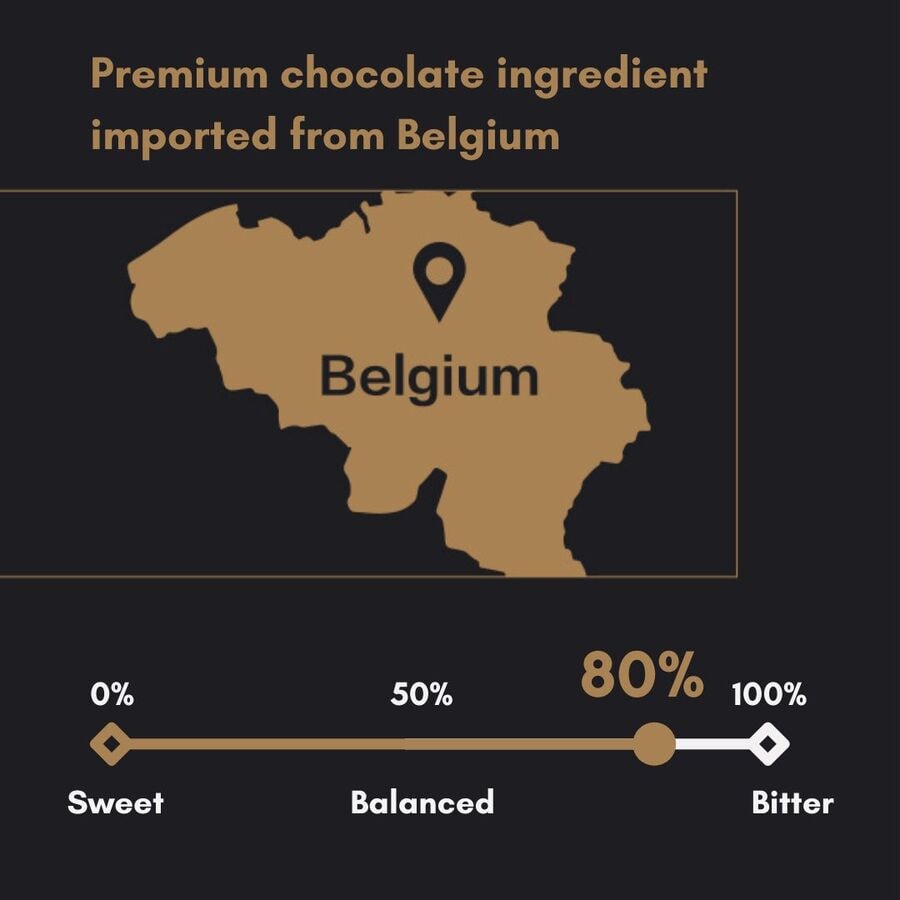 AMOTRIO 保冷直送 80% 比利时无糖黑巧克力 22枚