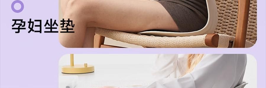 BKT 人体工学护腰坐垫靠背 久坐神器坐姿托 多种椅子适用 超大版素影灰色 477*337*373mm 