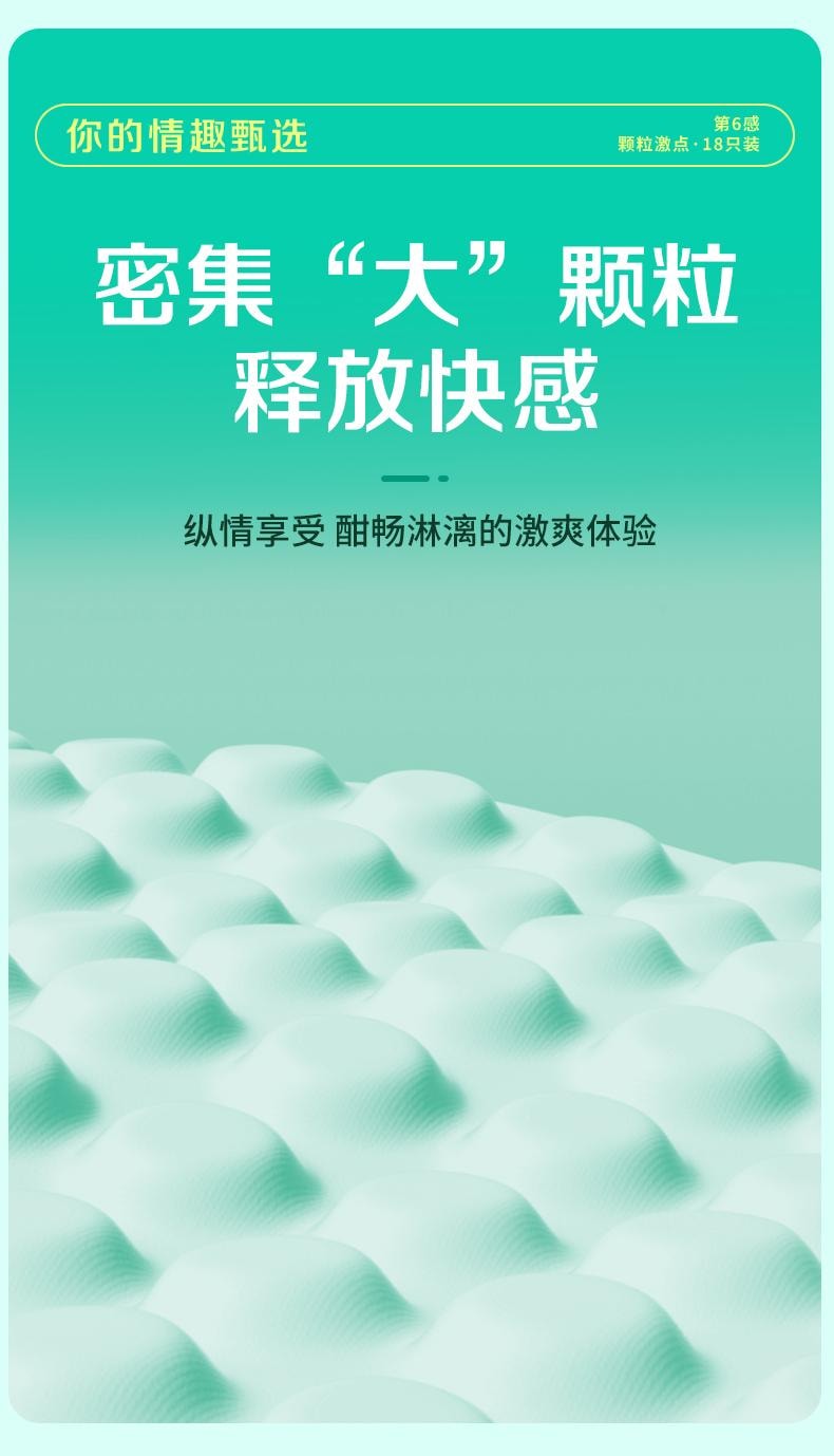 【中国直邮】 第6感 颗粒激点避孕套18只装*2盒 狼牙大颗粒带刺情趣男用品安全正品超薄