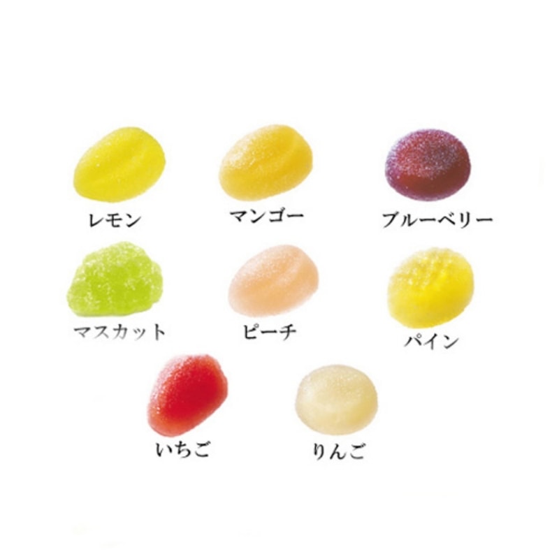【日本直邮】日本洋果子 西洋果子鹿鸣馆 添加纯天然水果胶原和植物纤维 14种水果果冻软糖22枚入