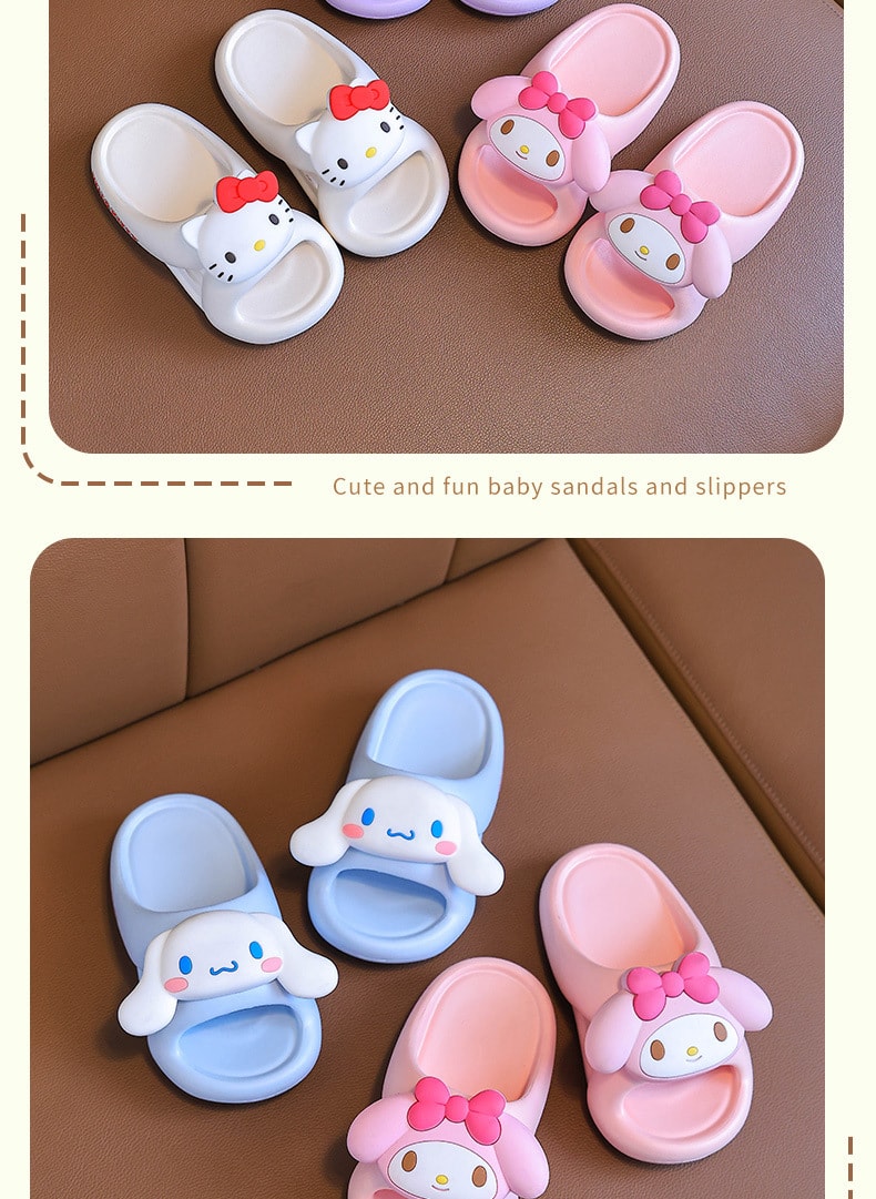 【中國直郵】SANRIO 三麗鷗夏季兒童拖鞋 外穿可愛室內居家浴室洗澡防滑拖鞋-美樂蒂 My Melody 26-27碼 1雙*|預計到達時間3-4週