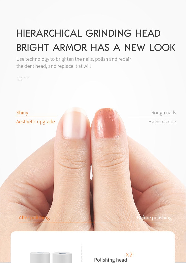  金稻 電動指甲磨甲器 便攜式修甲美甲器 指甲拋光打磨機KD363白色 1台