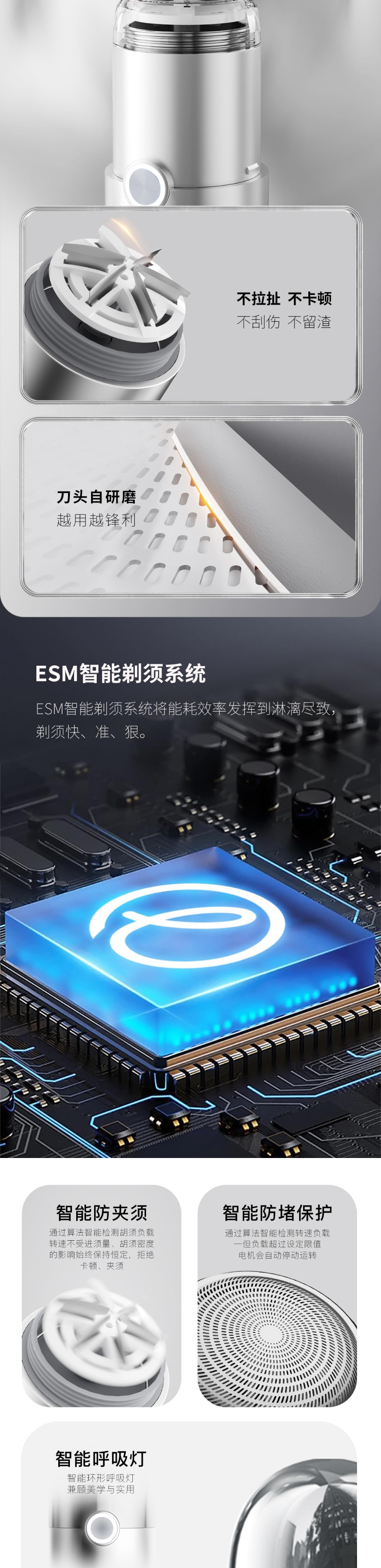 【中國直郵】小米有品 映趣 X5銀翼膠囊單頭刮鬍刀 銀色 節慶好禮