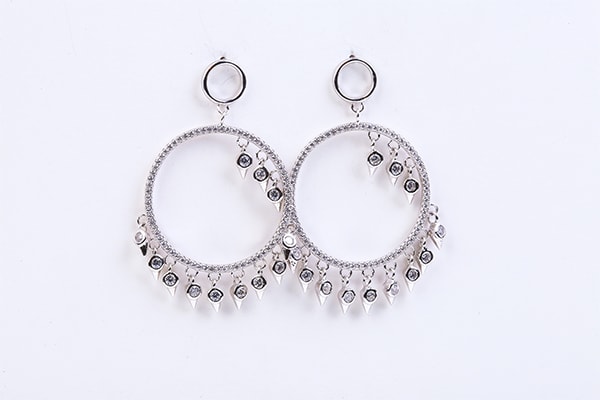 Sterling Silver Circle Shine Earrings
