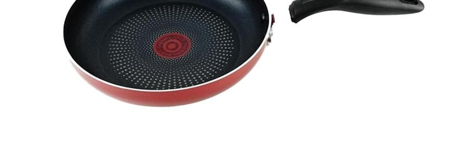 Poêle à frire antiadhésive rouge flamboyant, série radiante, 10,2 pouces, sans couvercle