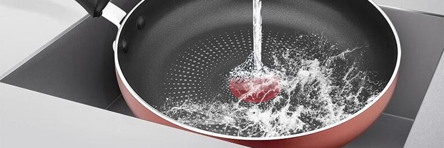 Poêle à frire antiadhésive rouge flamboyant, série radiante, 10,2 pouces, sans couvercle