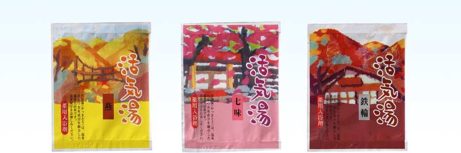日本扶桑化学FUSO 药用入浴剂 活气汤泡澡包 超值30包入 改善手脚冰凉 6种香味各5包