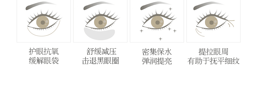 日本AXXZIA晓姿 御颜晶采多效修护眼膜 胜肽眼纹小熨斗 弹润紧致 淡黑眼圈 附镊子 60枚