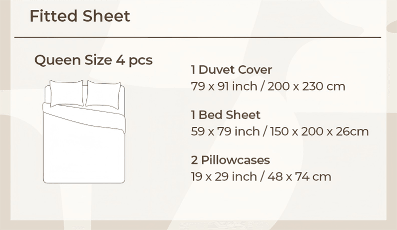 【中国直邮】 Lullabuy 谧语间纯棉床上四件套(床笠款)黄昏-Queen