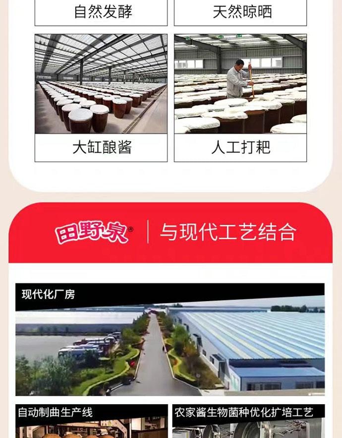 【中國直郵】 田泉 大豆醬 東北大醬調味醬90g*5袋