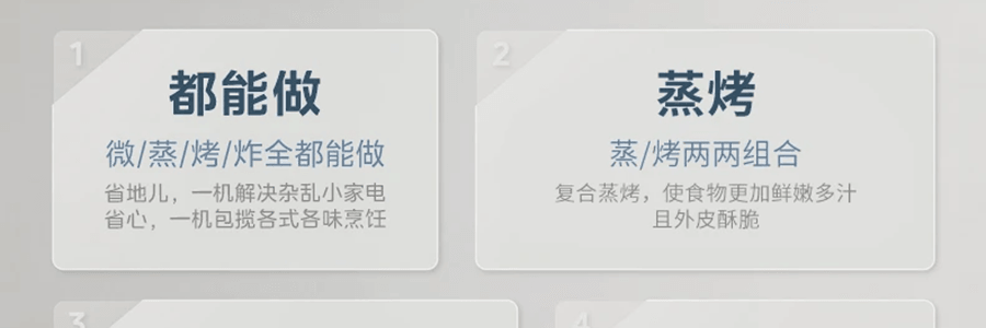 Midea美的微蒸烤炸一体机 微波炉烤箱四合一 专业蒸烤空气炸锅 23L