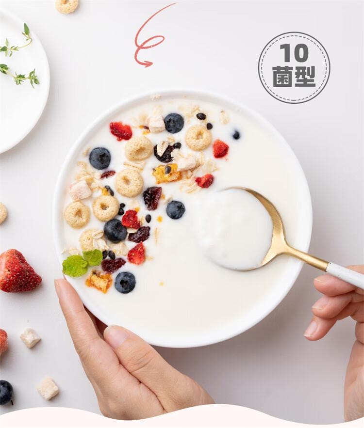 【中国直邮】 百钻 安琪酸奶发酵菌10菌型发酵剂家用自制酸奶发酵菌粉乳酸菌种1g*8包