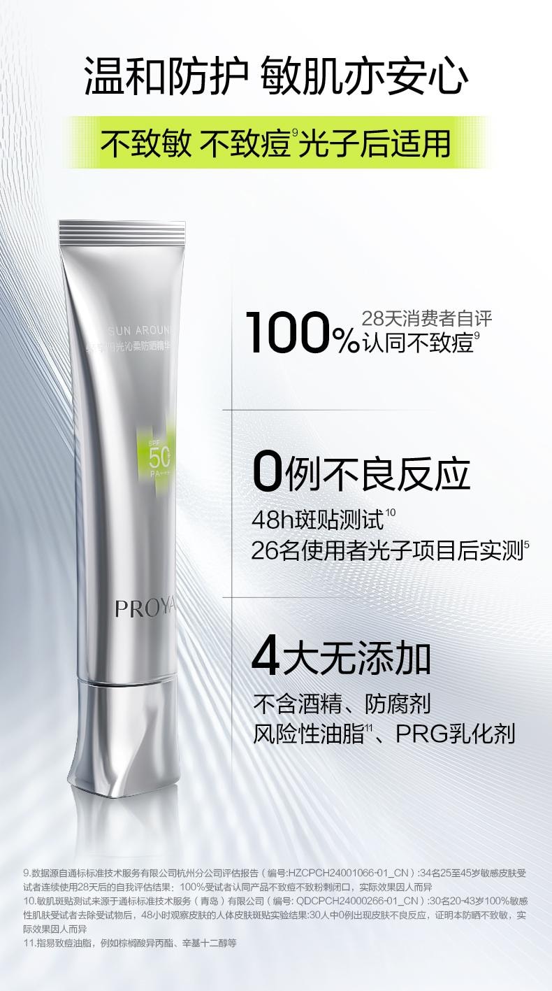 【中国直邮】 珀莱雅 超膜银管沁柔防晒50ml SPF50+ PA+++  清透贴妆 高倍防晒隔离 敏感肌可用