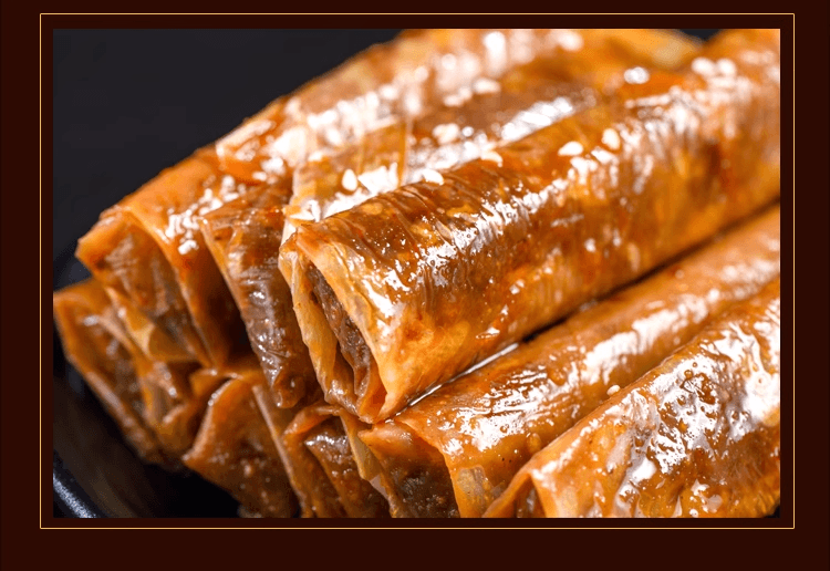 Bean chicken Vegetarian chicken and bean products Spicy bean skin rolls leisure snacks Spicy flavor 70g*2 bags