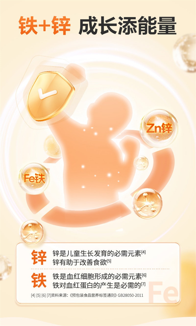 【中國直郵】21金維他 維生素A 維D鈣鐵鋅咀嚼片鈣片30粒益生元