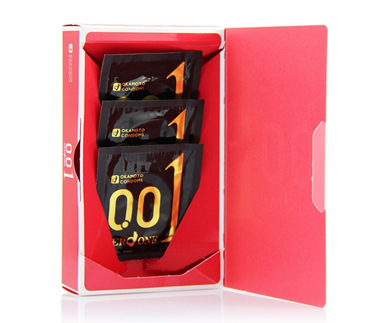 【日本直邮】日本OKAMOTO冈本 0.01系列 超薄安全避孕套 3个入
