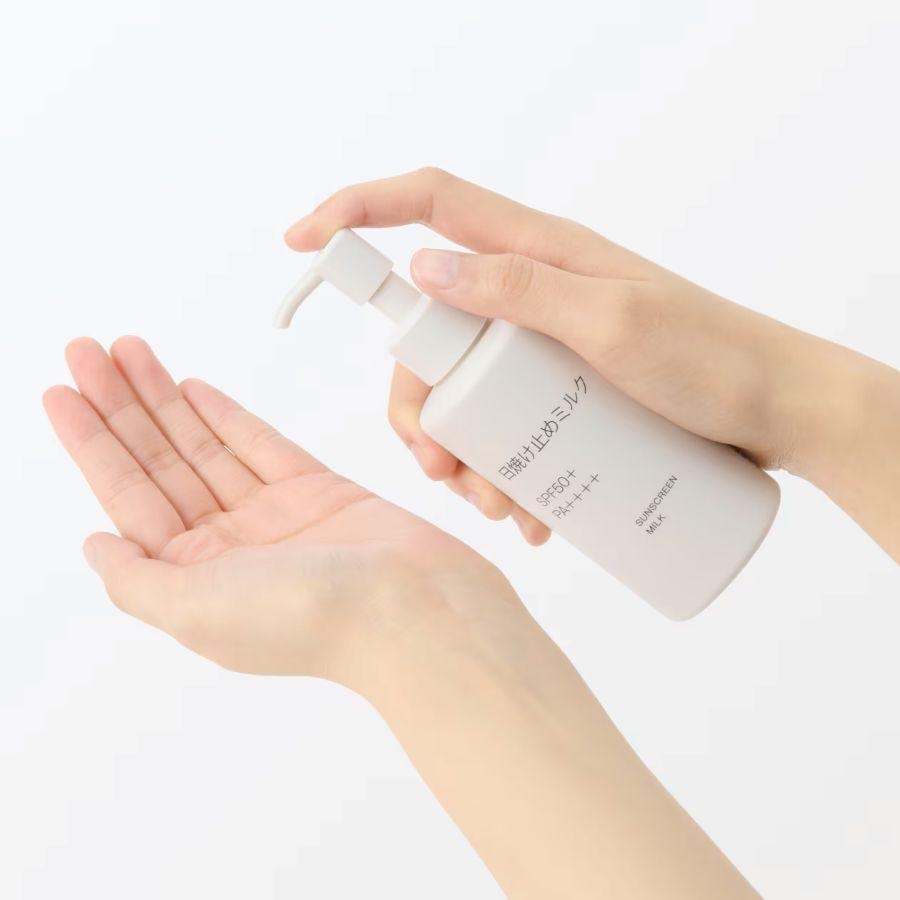 【日本直邮】 日本 MUJI 防晒乳液 无添加矿物油香精 SPF50+ PA++++ 150g