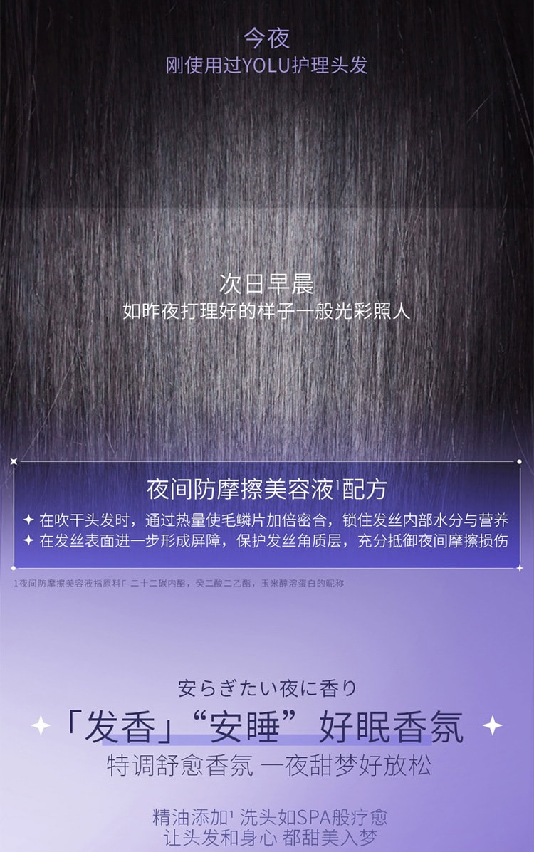 【日本直郵】YOLU 夜間密集修護水潤煥發洗髮精 改善毛躁滋養護理 幹發推薦 475ml