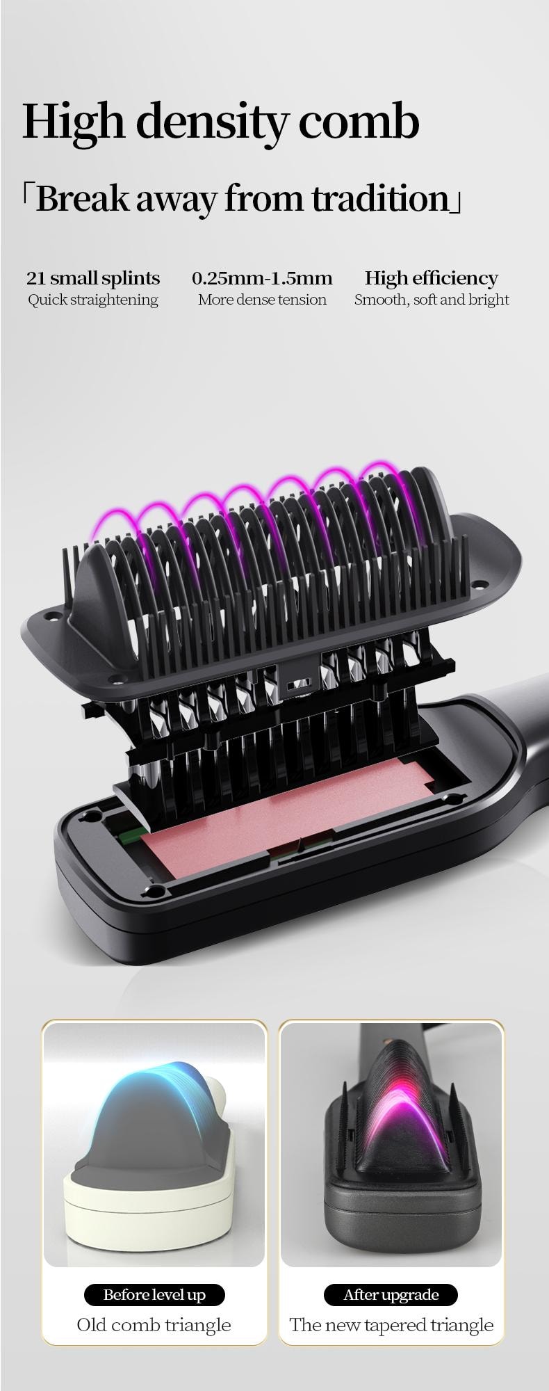 金稻 焗油直髮梳 精油直髮梳 改善毛躁髮質 負離子護髮不傷髮 家用蓬鬆 KD377 1台