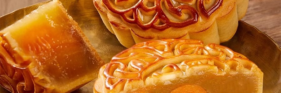香港元朗 蛋黄纯莲蓉月饼 4枚入 600g【现货】【中秋礼盒】
