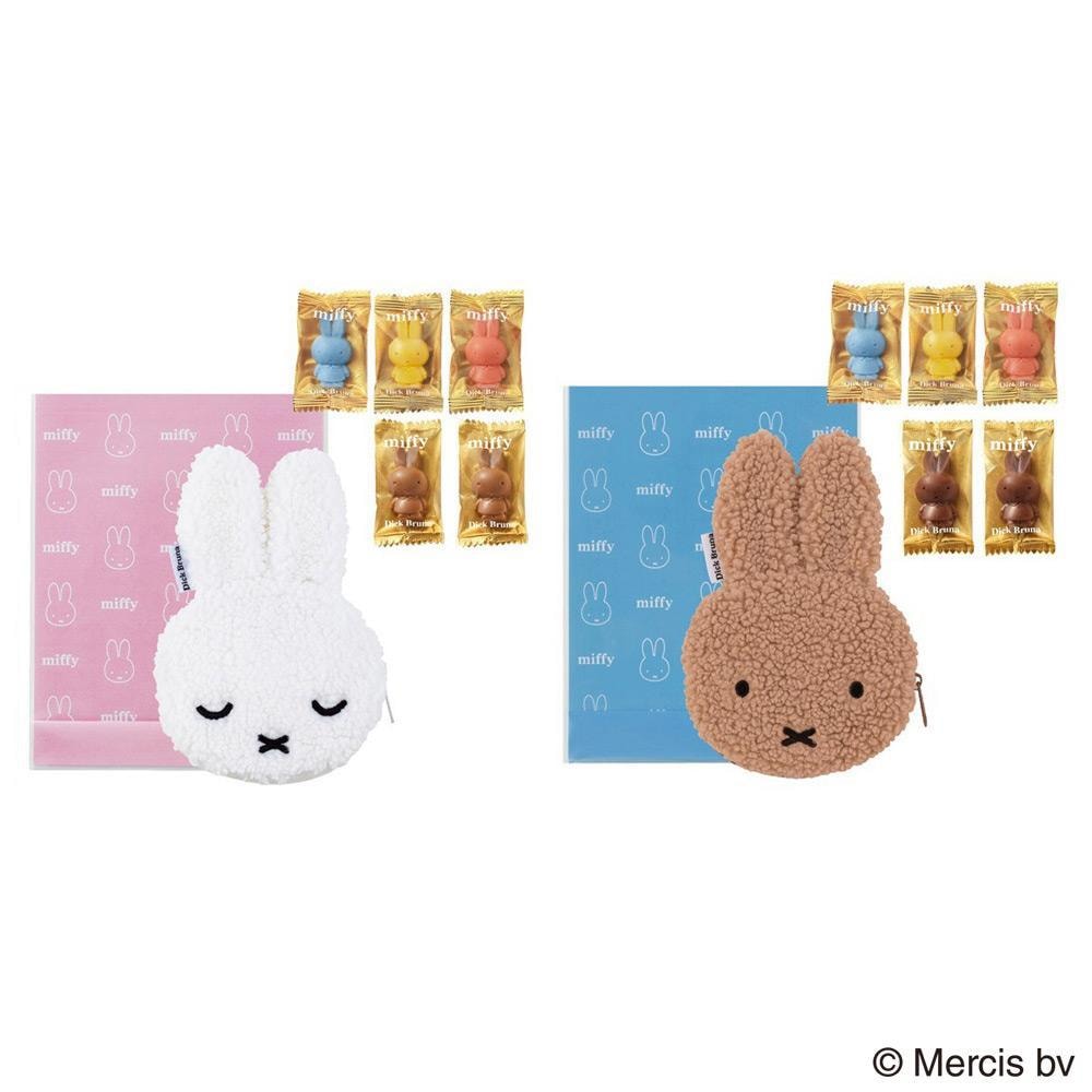 【日本直邮】Morozoff x Miffy米菲联名情人节限定巧克力礼盒 米菲钱包 5枚入  白色/咖色随机发货