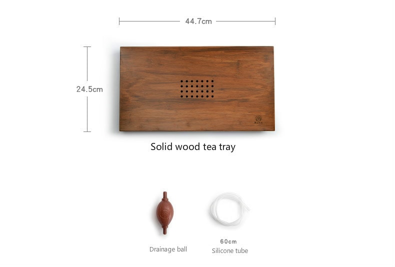 “Snowy Deer” teacup sets + solid wood tea tray