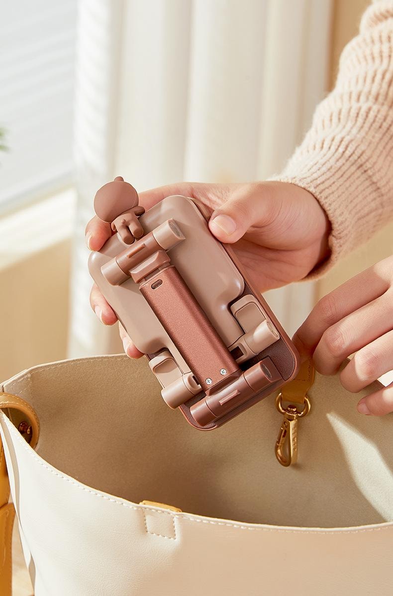 【中国直邮】日本 LINE FRIENDS 桌面懒人支撑快充通用多功能二合一底座手机支架无线充电器  布朗熊