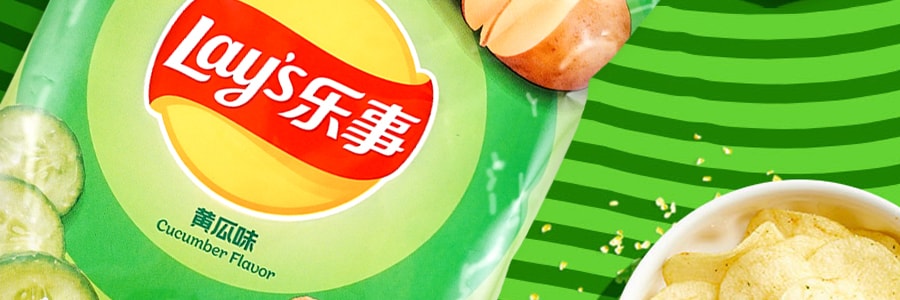 【超值裝】大陸版LAYS樂事 洋芋片 黃瓜味 袋裝 70g *5袋 包裝隨機發