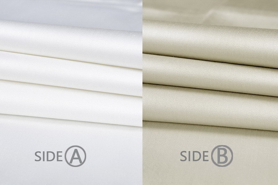 100% Egyptian Cotton 800 Thread Count Reversible 3 piece Duvet Cover Set White & Light grey Queen/King