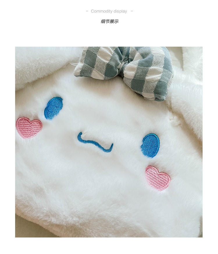 Sanrio 三麗鷗可愛毛絨手提袋 毛茸茸小挎包 女生軟萌 時尚可愛-庫洛米 Kuromi 1個