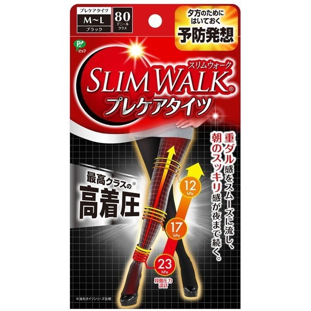 日本SLIMWALK 瘦腿袜美腿塑形燃脂强压力袜连 #M-L Size