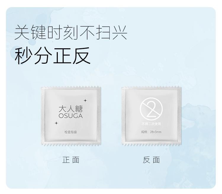 大人糖 醫用手指套 超薄情趣用品Les女性專用指套成人情趣 12隻/盒